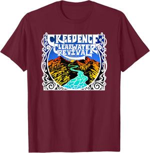 Creedence Clearwater Revival River , blue T-Shirt - T-Shirt | Maroon