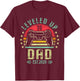 I Leveled Up To Dad 2025 Promoted To Daddy Level Unlocked T-Shirt - T-Shirt | Maroon