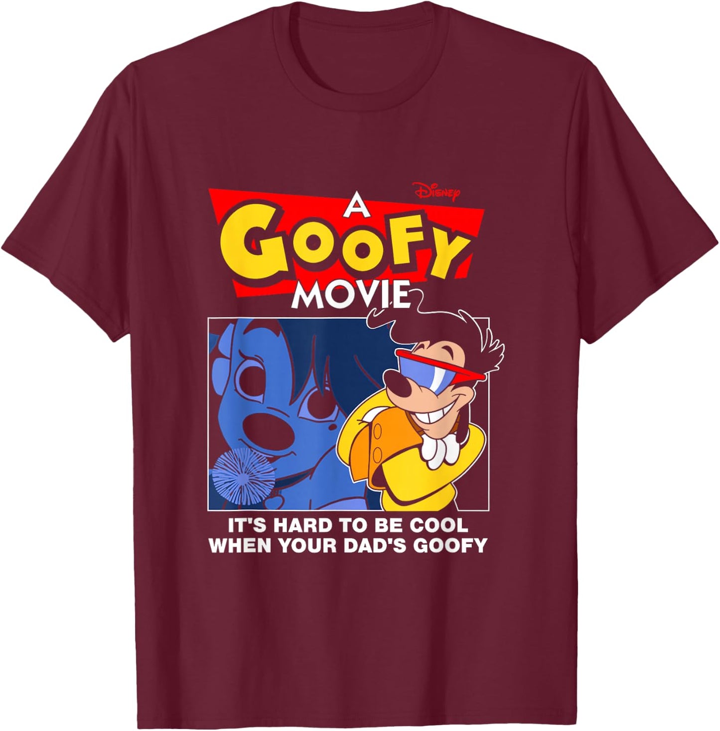 Disney A Goofy Movie Be Cool Max Movie Poster T-Shirt - T-Shirt | Maroon