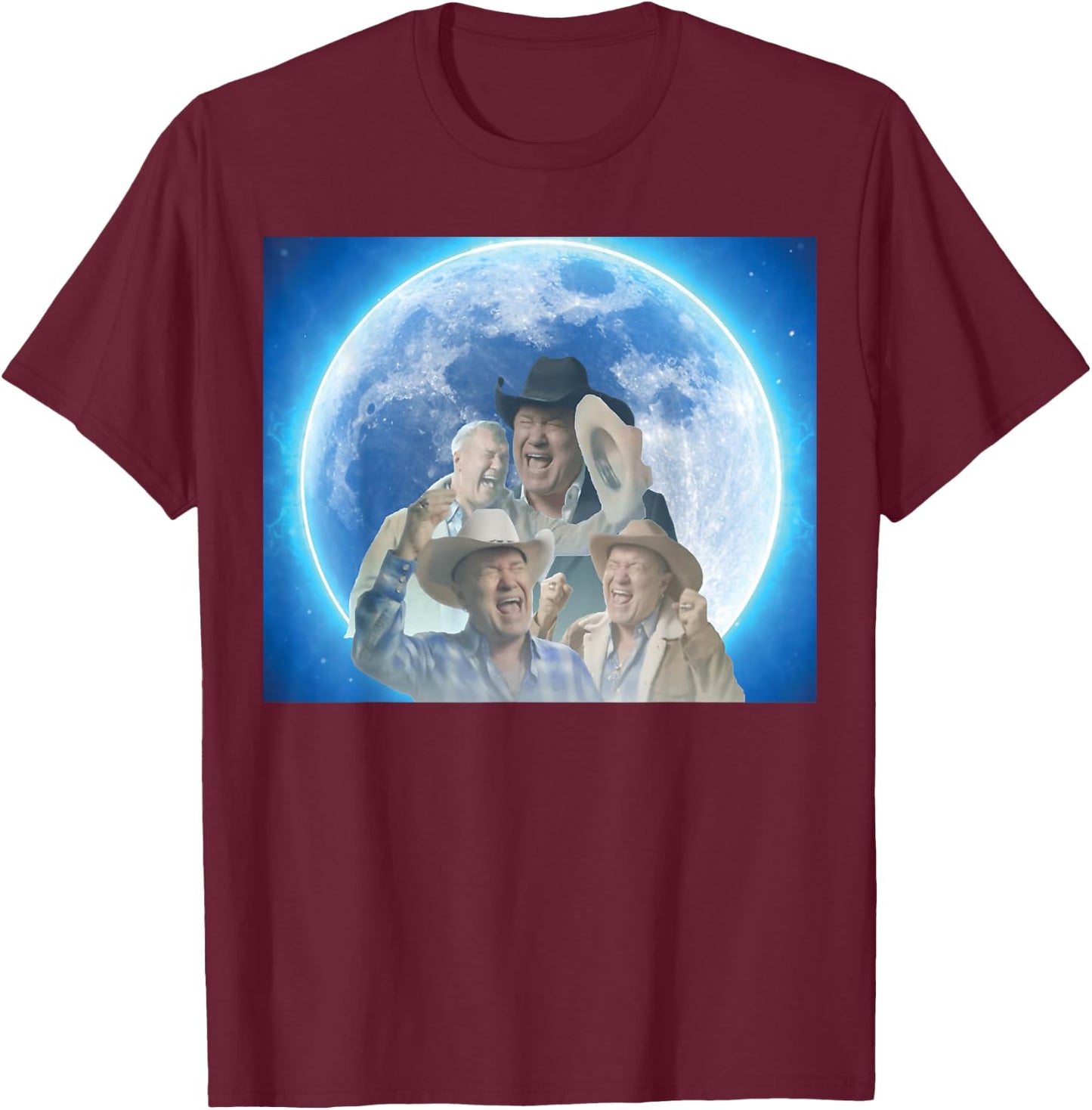 Screaming Cowboy Meme T-Shirt - T-Shirt | Maroon