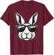 Cool Bunny Face Sunglasses Funny Easter Bunny Rabbit T-Shirt - T-Shirt | Maroon