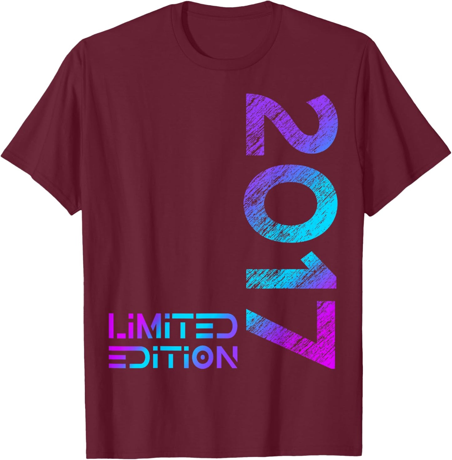 Limited Edition Jahrgang 2017 Junge Mädchen 9. Geburtstag T-Shirt - T-Shirt | Maroon