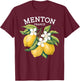 Menton France French Riviera , Black, S T-Shirt - T-Shirt | Maroon