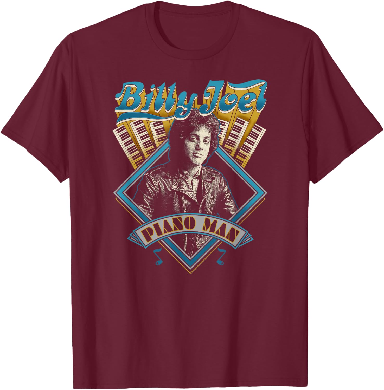 Billy Joel - The Piano Man T-Shirt - T-Shirt | Maroon