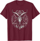 Pentagram Goat Head Baphomet Satan Satanic Devil Graphic T-Shirt - T-Shirt | Maroon