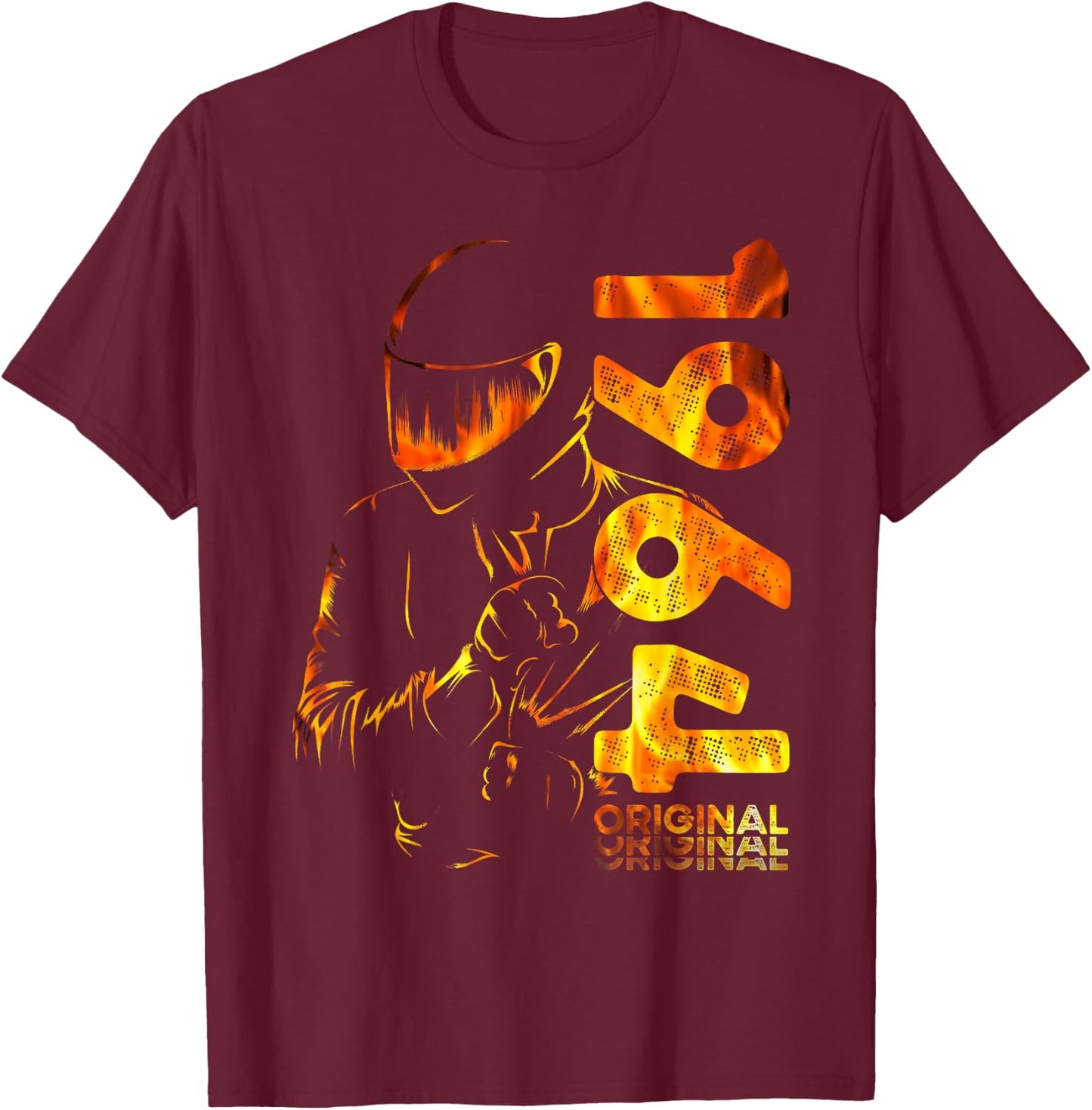 60th Birthday Man Motorcycle Biker Biker 1964 , Black, S T-Shirt - T-Shirt | Maroon