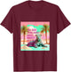 Gray Leopard Desert Graphic with Inspirational Music Quote T-Shirt - T-Shirt | Maroon