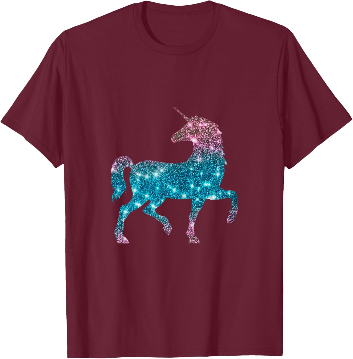Unicorn for Girls and Unicorns - Not a Real Glitter T-Shirt - T-Shirt | Maroon