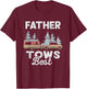 Father Tows Best Mountains Forest Camping Fathers Day Funny T-Shirt - T-Shirt | Maroon