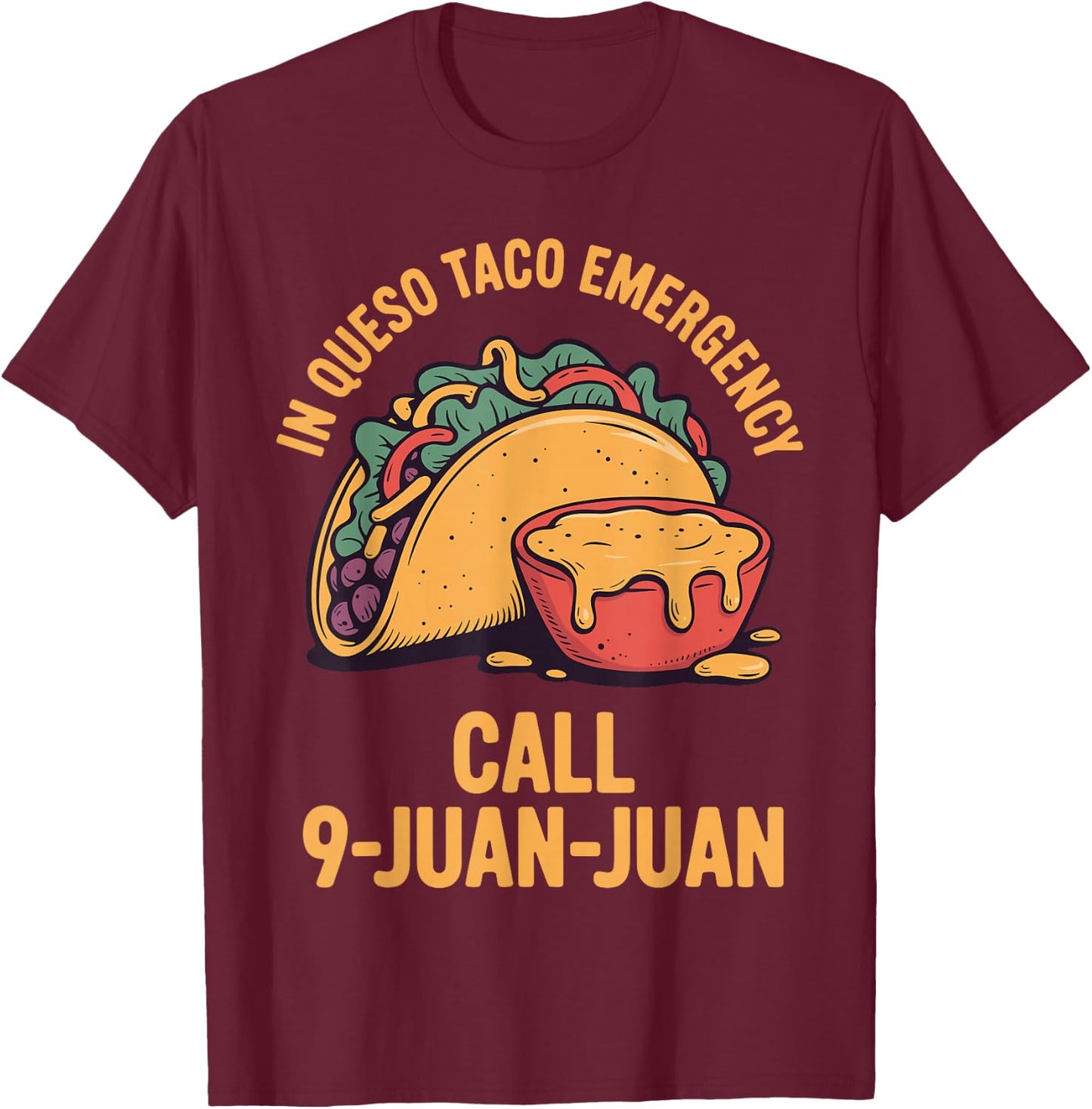 Funny Taco Costume Women Cinco De Mayo Taco Lover T-Shirt - T-Shirt | Maroon