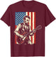 4th of July Lincoln Guitar US Flag Patriotic Men Boys Kids T-Shirt - T-Shirt | Maroon