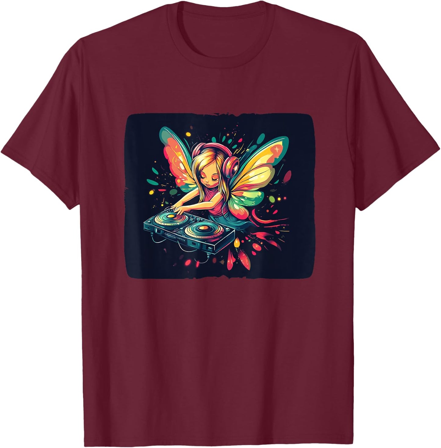 Joli costume de DJ magique pour les amateurs de fées et de fêtes T-Shirt - T-Shirt | Maroon