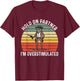 Hold On Partner I'm Overstimulated Cowboy Frog Vintage T-Shirt - T-Shirt | Maroon