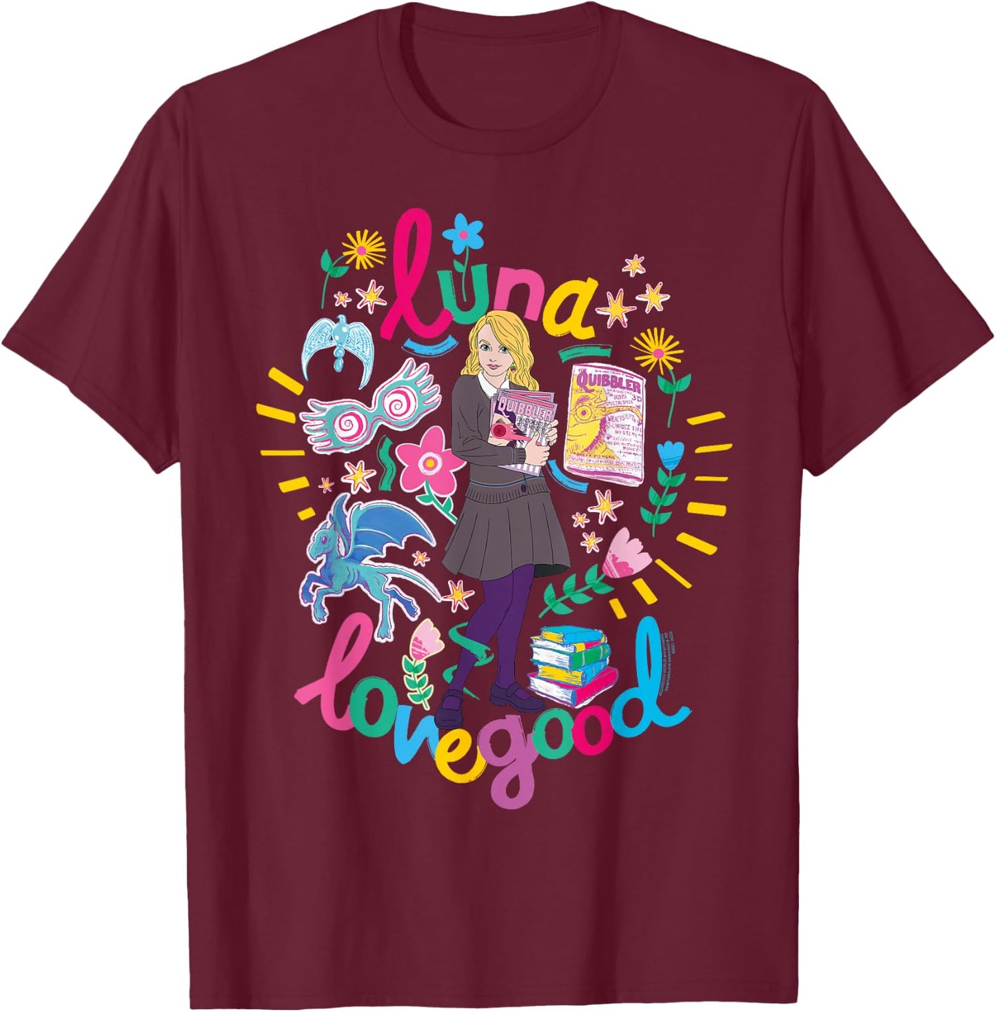 Harry Potter Luna Lovegood T-Shirt - T-Shirt | Maroon