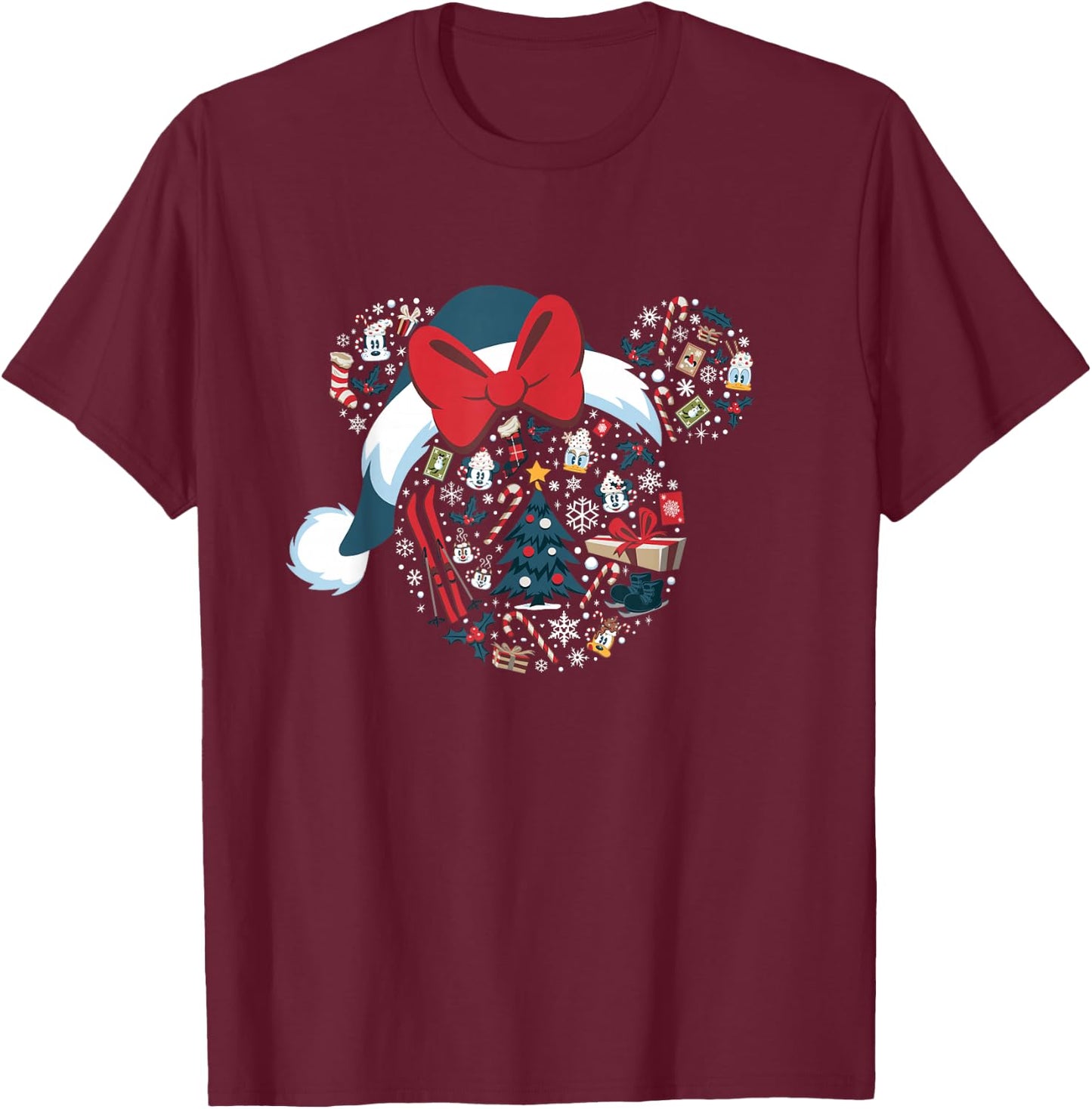 Disney Minnie Mouse Icon Winter Lodge T-Shirt - T-Shirt | Maroon