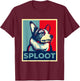 Funny Corgi Meme Sploot Election 2024 Hope Campaign Poster T-Shirt - T-Shirt | Maroon