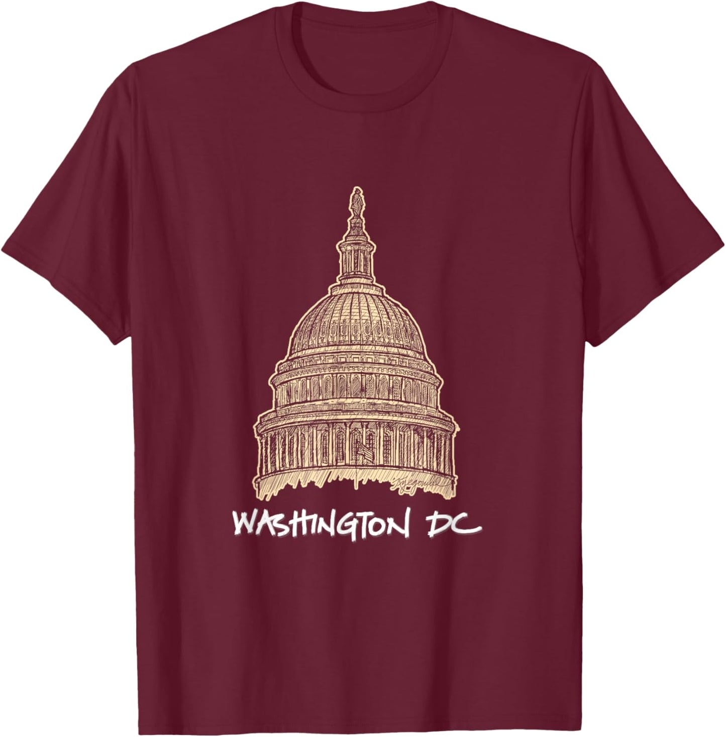 US Capitol Building Congress Washington DC T Shirt T-Shirt - T-Shirt | Maroon