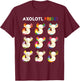 Axolotl Pride LGBT Kawaii Axolotls Rainbow Gay Pride Month T-Shirt - T-Shirt | Maroon