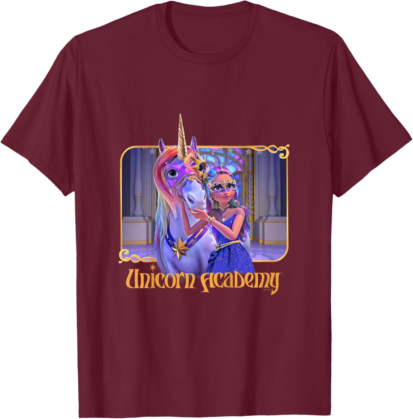 Child Sophia and Wildstar Ball Masquerade Fairy Moon , Black, 2 T-Shirt - T-Shirt | Maroon