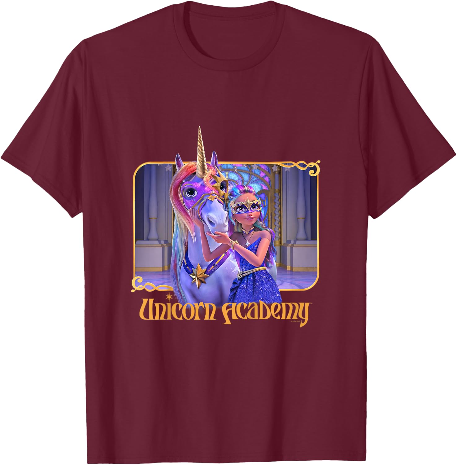 Child Sophia and Wildstar Ball Masquerade Fairy Moon , Black, 2 T-Shirt - T-Shirt | Maroon