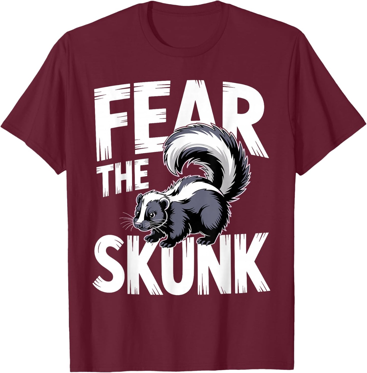 Cute Skunk Design Women Kids Animal Skunk Lovers T-Shirt - T-Shirt | Maroon