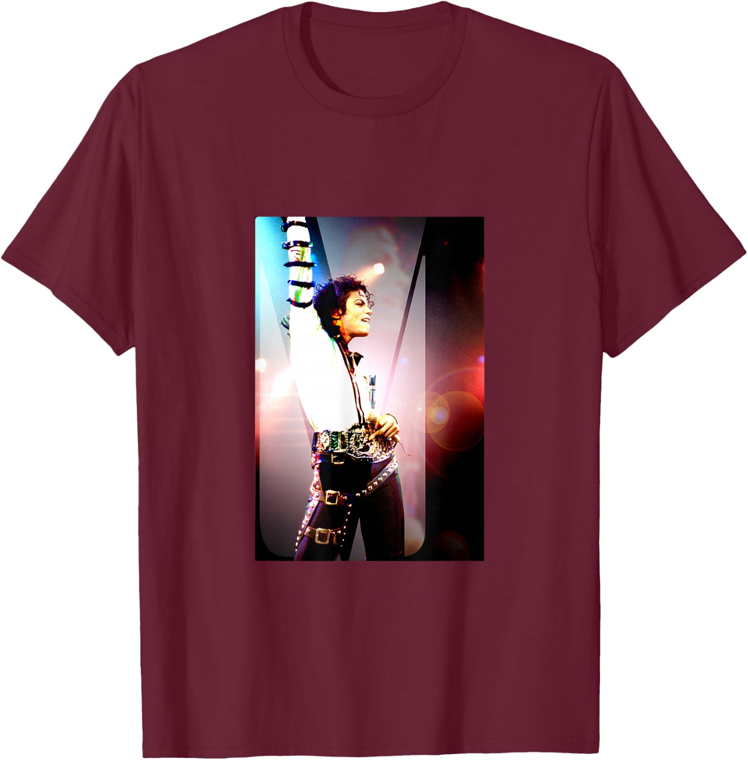 Michael Jackson_017 , Black, S T-Shirt - T-Shirt | Maroon