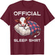 Official Sleep Shirt Cow Pillow Funny Saying Men Women Kids T-Shirt - T-Shirt | Maroon