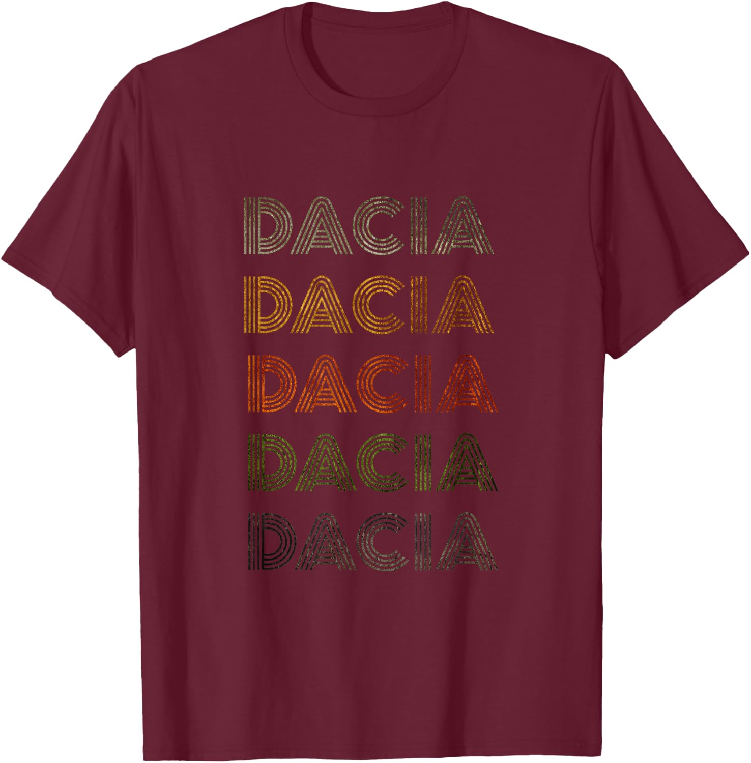 Love Heart Dacia Grunge/Vintage Style Black Dacia , black, s T-Shirt - T-Shirt | Maroon