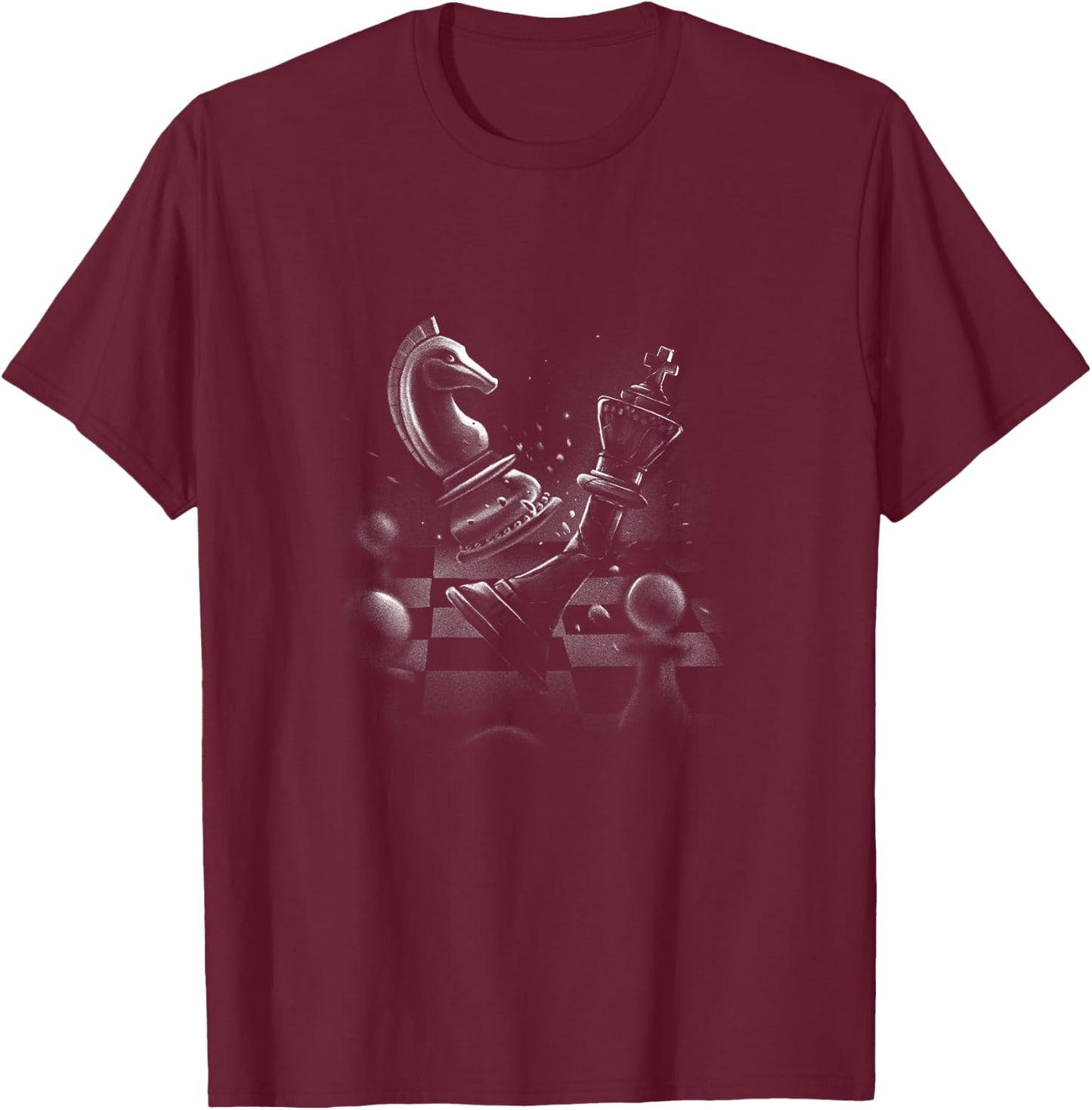 Chess Pieces Chess Player Gift , Black, Female X-Small T-Shirt - T-Shirt | Maroon
