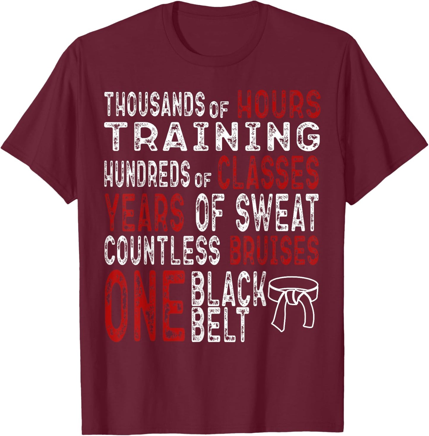 Black Belt Taekwondo Gifts Mixed Martial Arts Training Cool T-Shirt - T-Shirt | Maroon