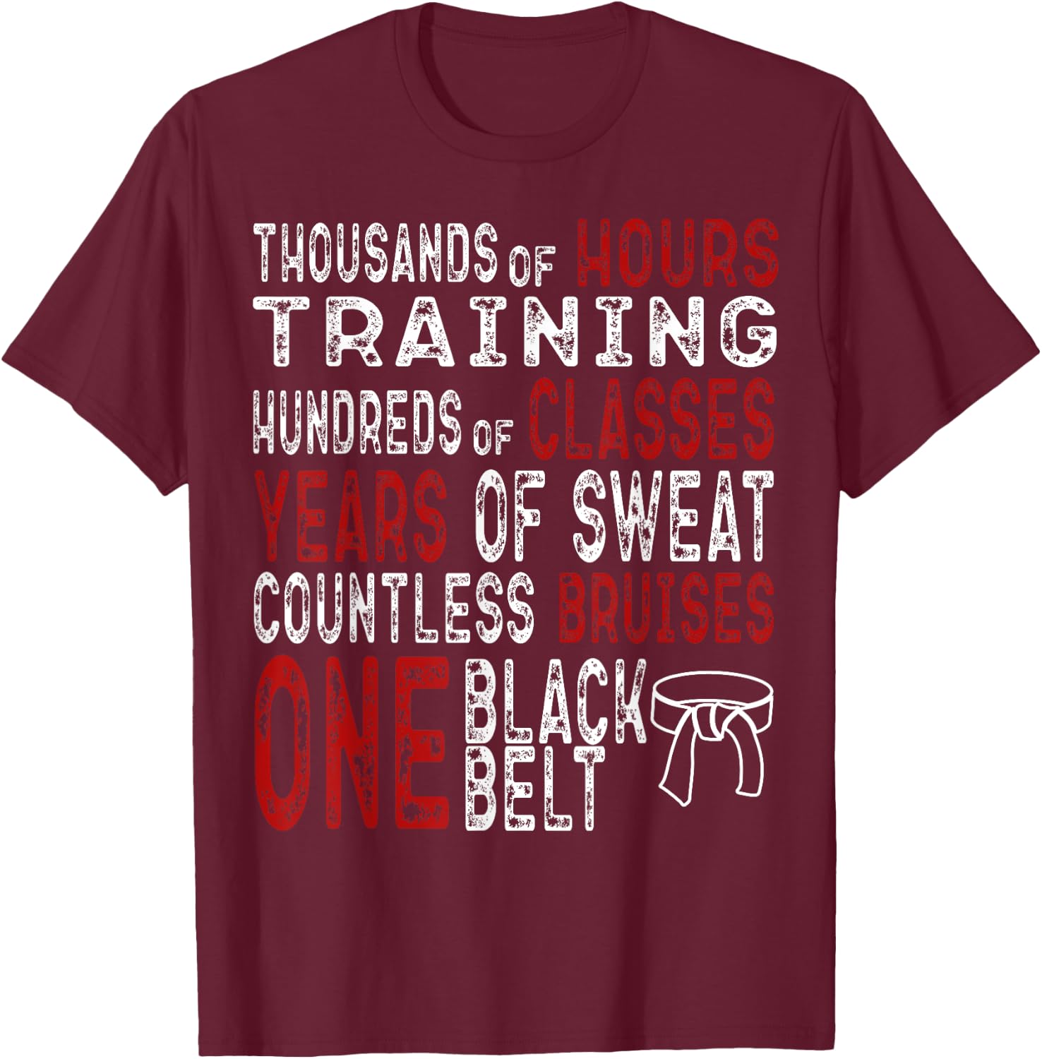 Black Belt Taekwondo Gifts Mixed Martial Arts Training Cool T-Shirt - T-Shirt | Maroon
