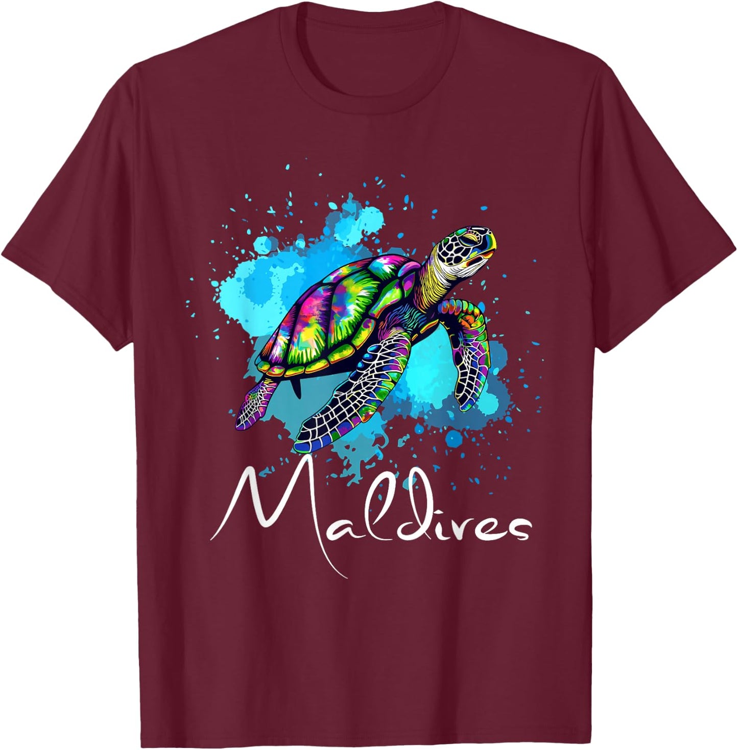 Malediven Taucher Malediven Souvenir Diver T-Shirt - T-Shirt | Maroon