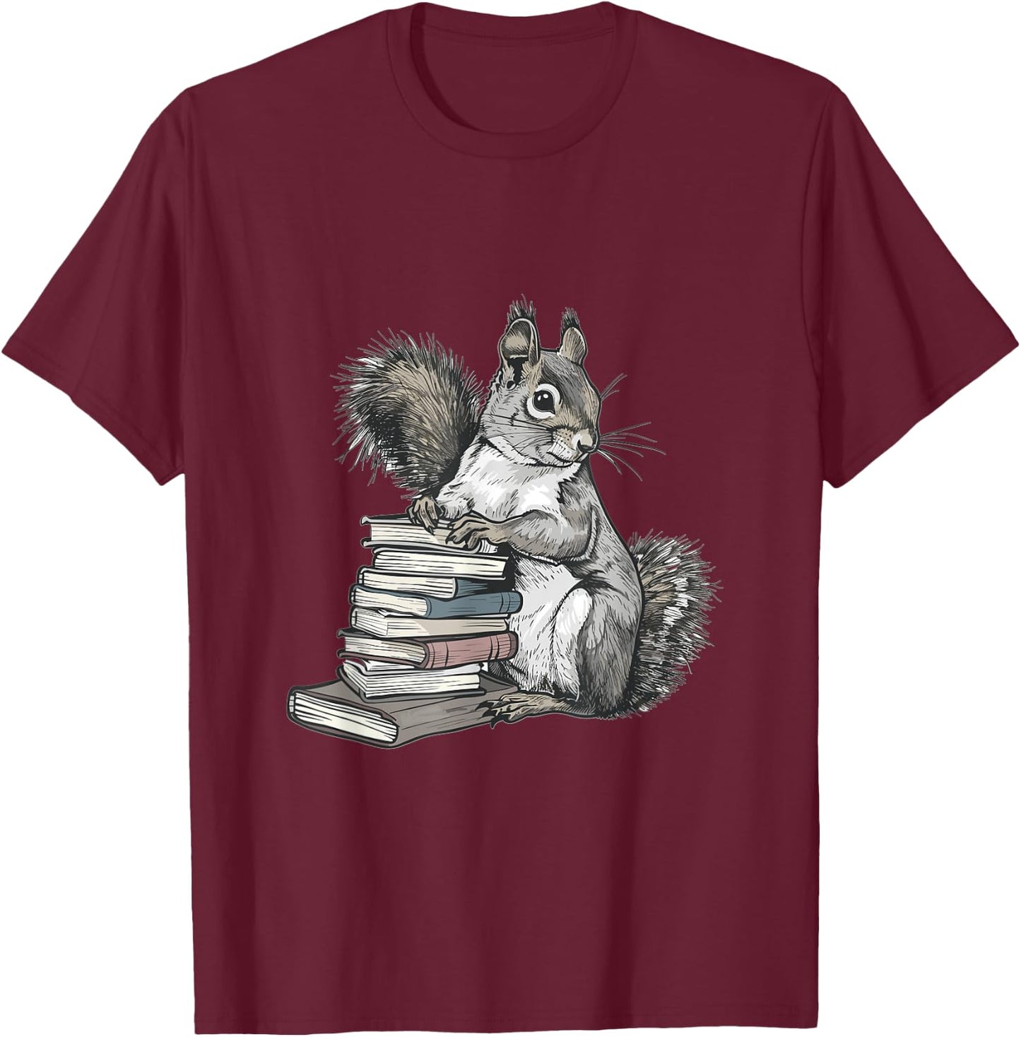 Squirrel Animal Lover Graphic T-Shirt - T-Shirt | Maroon