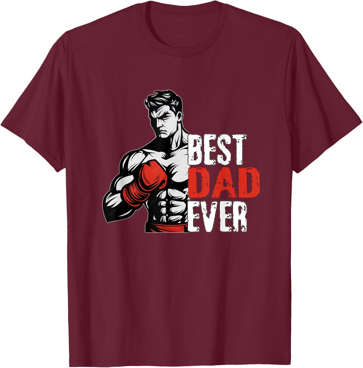Boxing shirt for father, boxing costume for father birthday T-Shirt - T-Shirt | Maroon