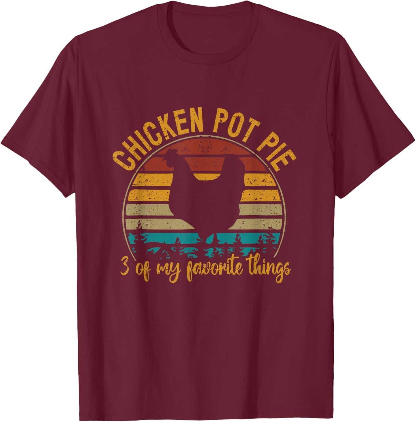 Vintage Chicken Pot Pie T-Shirt - T-Shirt | Maroon