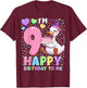 Silly Goose Birthday Shirt 9 | 9th Birthday Girl Goose T-Shirt - T-Shirt | Maroon