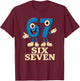 Kinder Meme 67 Six Seven 6 7 T-Shirt - T-Shirt | Maroon