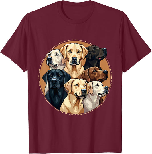 Labrador Funny Lab Dog Men Women Girls Kids T-Shirt - T-Shirt | Maroon