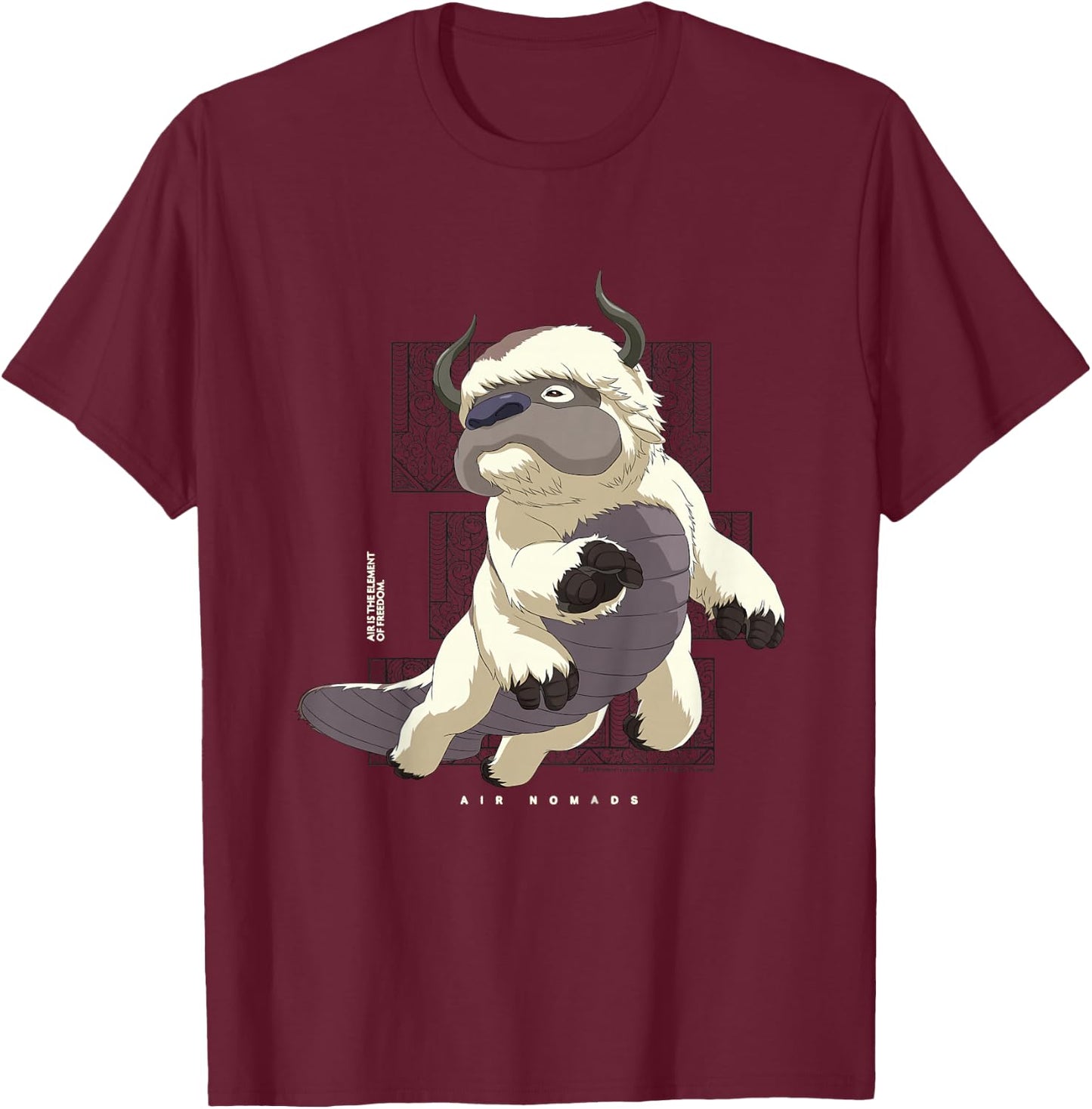 Kids Avatar The Last Airbender Appa Flying Bison Air Nomads Kids T-Shirt - T-Shirt | Maroon