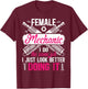 Female Mechanic Girl Funny Mechanic Women Mechanics Girl T-Shirt - T-Shirt | Maroon