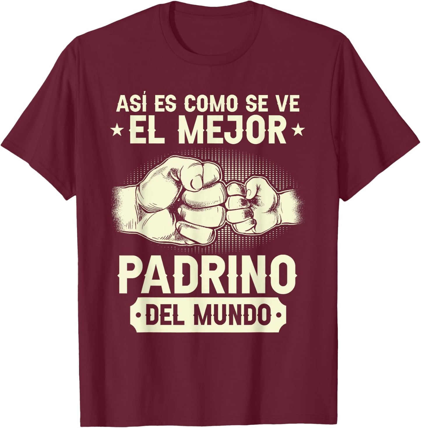 El Mejor Padrino Del Mundo T-Shirt - T-Shirt | Maroon