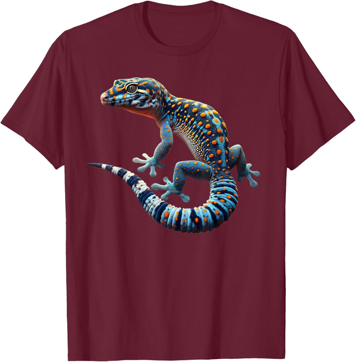 Tokay Gecko Wild Reptile Lizard T-Shirt - T-Shirt | Maroon
