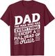 Dad The Man Who Has Everything Except A Full Head of Hair T-Shirt - T-Shirt | Maroon