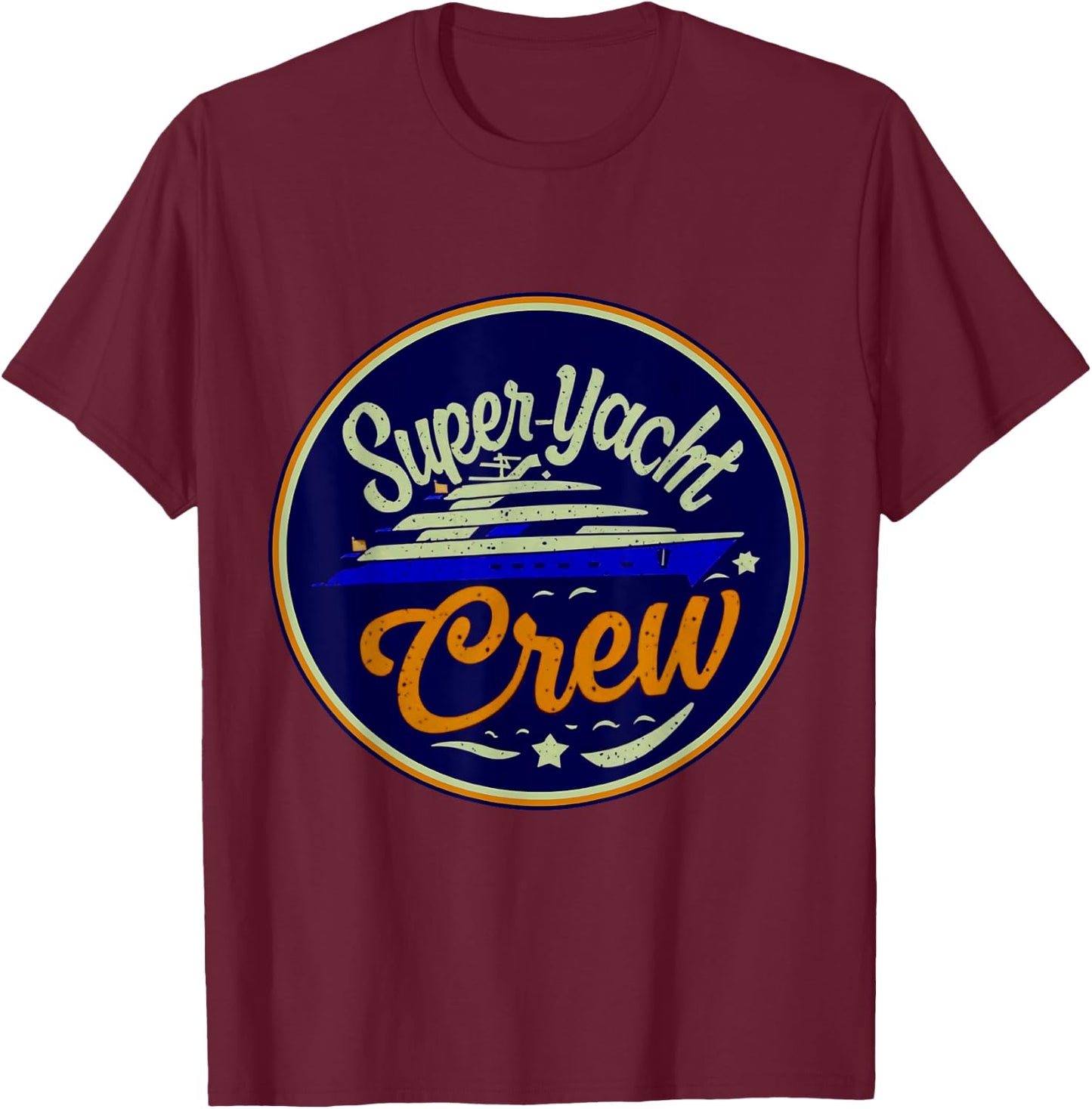 Super Yacht Crew T-Shirt - T-Shirt | Maroon