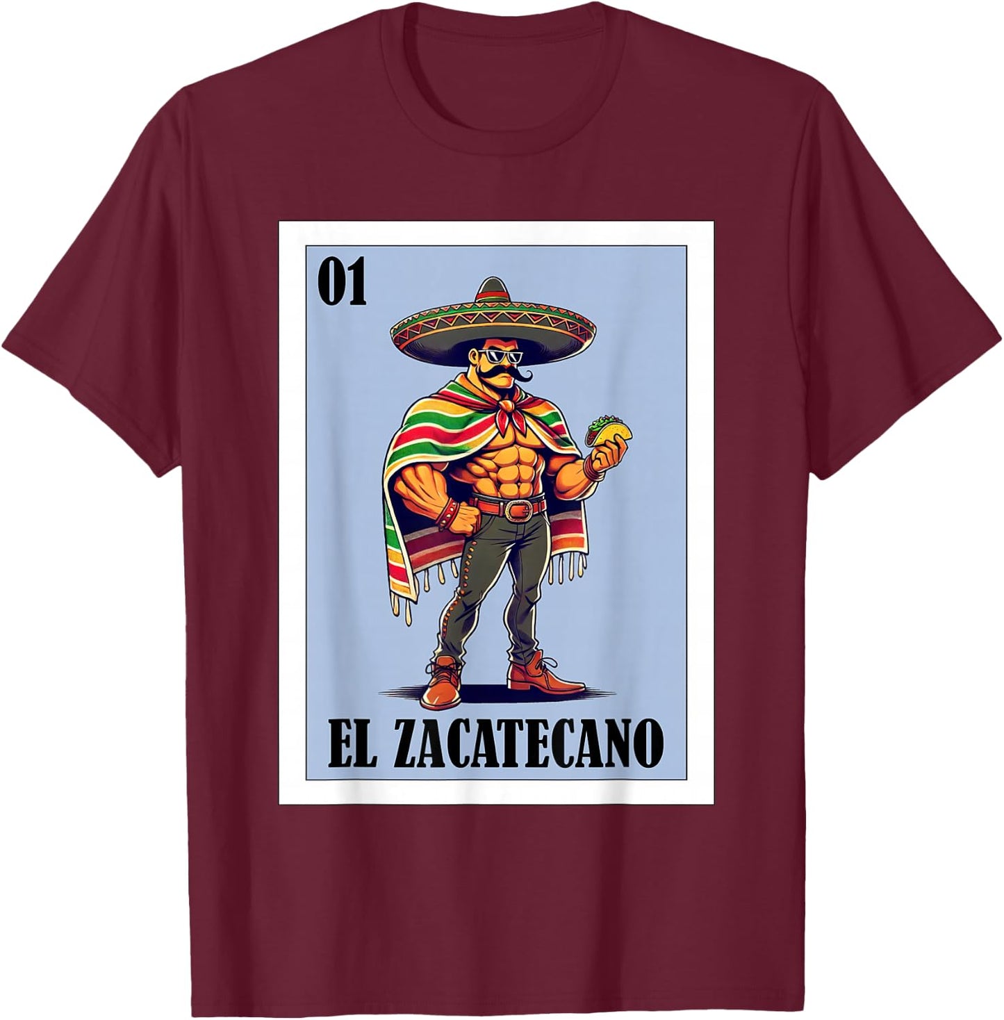 Funny Zacatecas Mexican Design - El Zacatecano T-Shirt - T-Shirt | Maroon