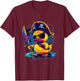 Rubber Duck Pirate Rubber Duckling Artwork Funny Rubber Duck T-Shirt - T-Shirt | Maroon