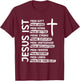 with German Text "Jesus ist Mein Gott Mein Herr" Christianum Christen Jesus, black T-Shirt - T-Shirt | Maroon