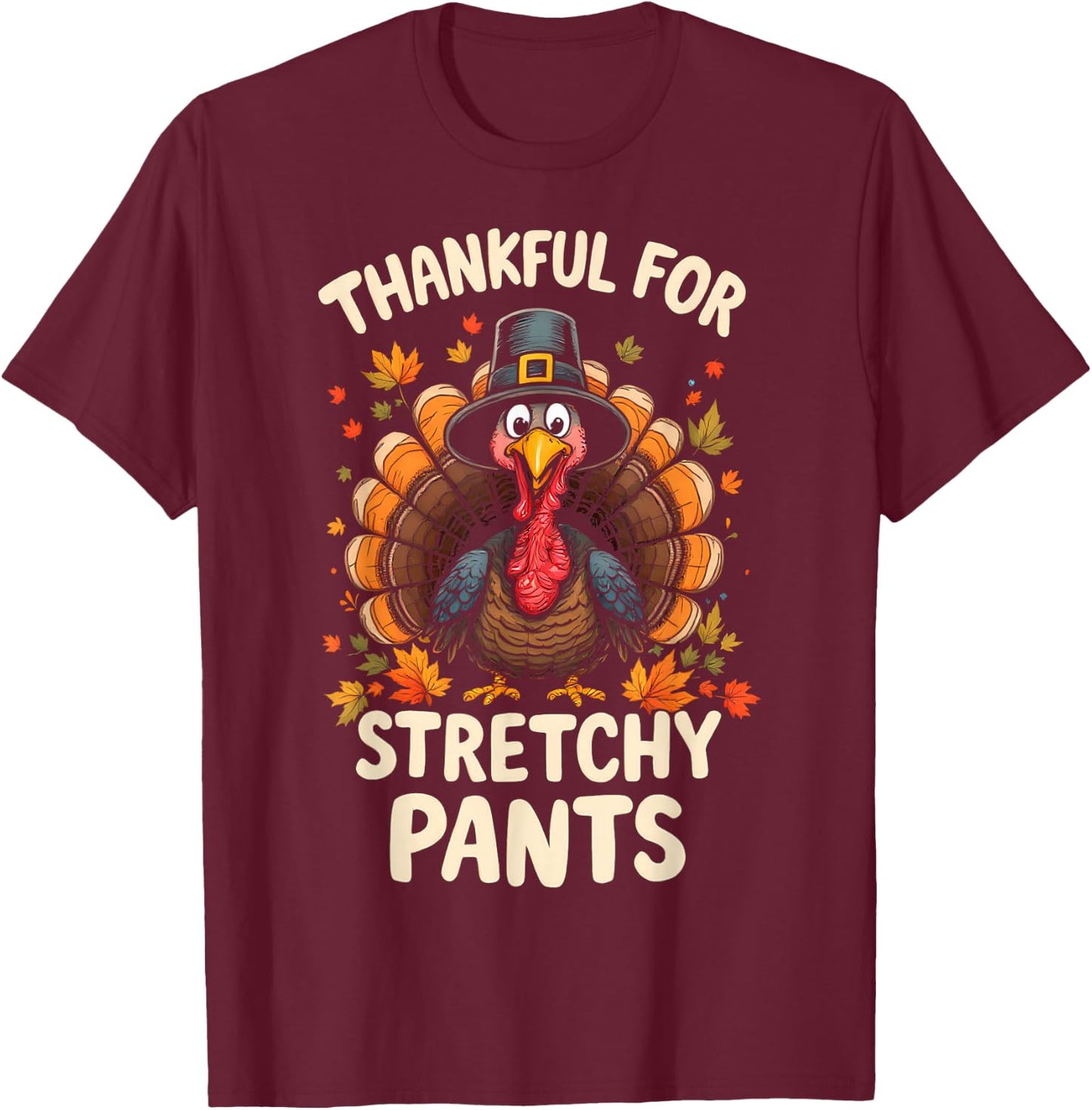 Funny Turkey Joke Thanksgiving T-Shirt - T-Shirt | Maroon