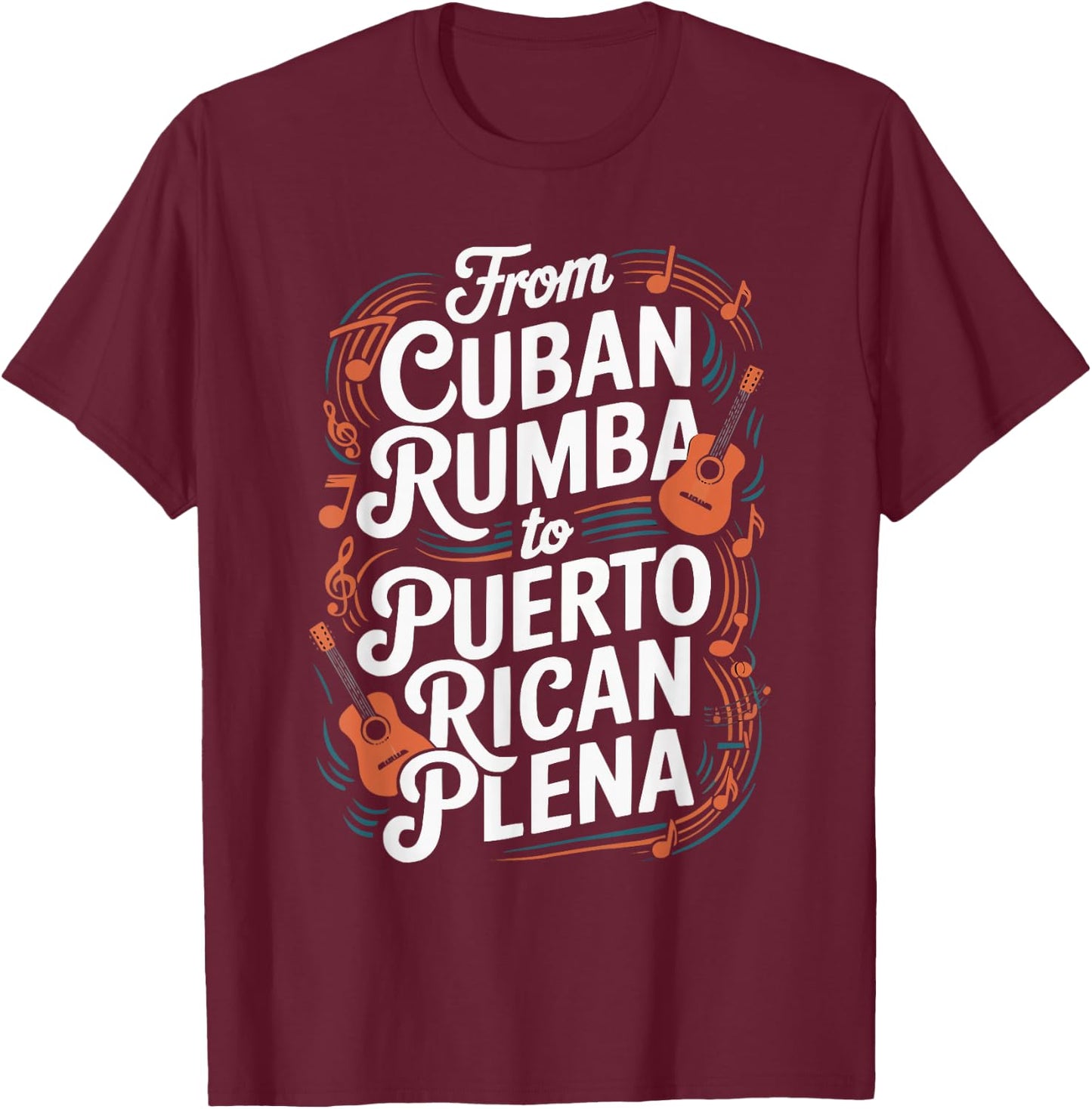 Half Cuban Half Puerto Rican Country Puerto Rico Flag Cuba T-Shirt - T-Shirt | Maroon