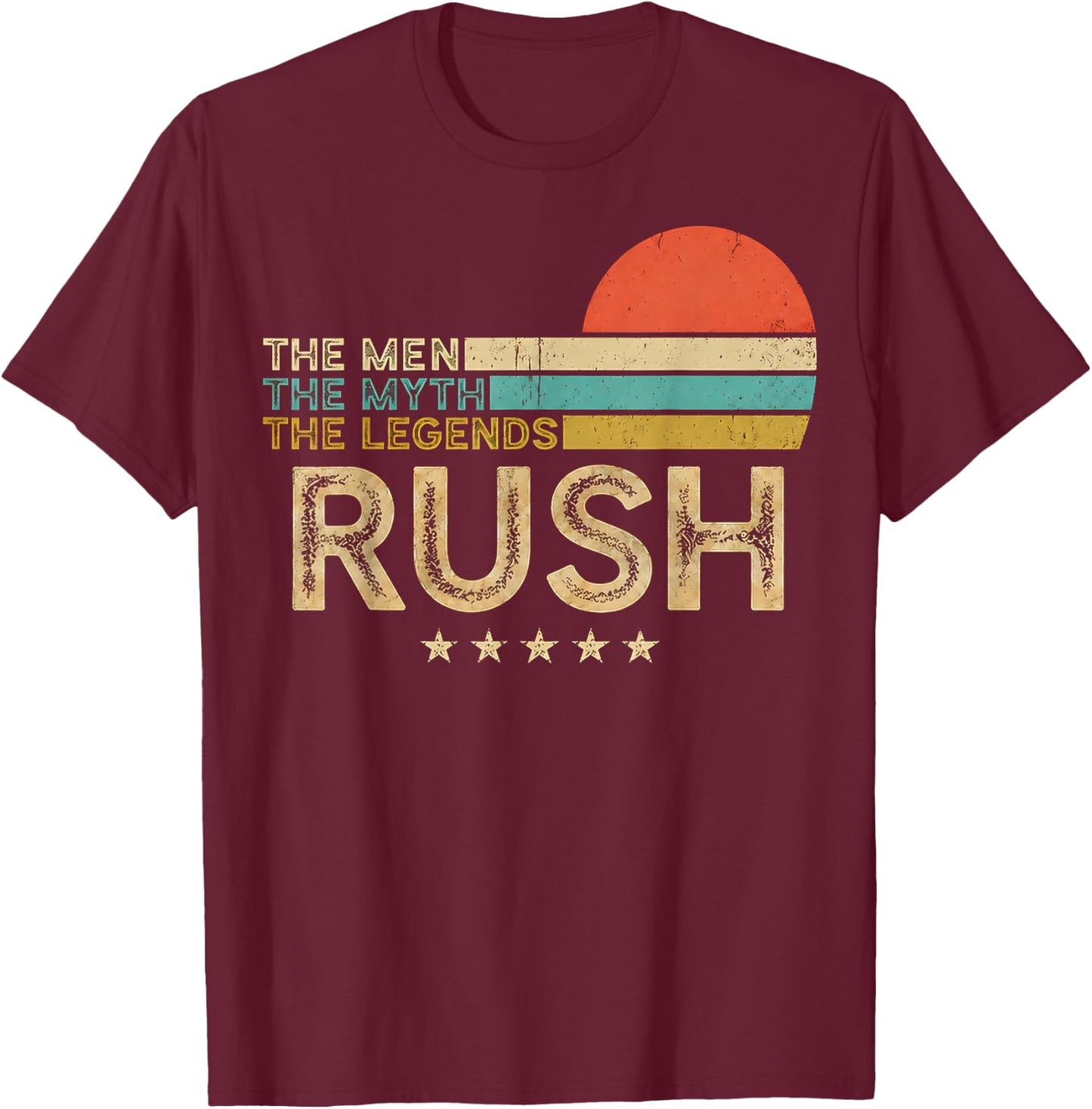 Retro Rush Name Classic Gift Women Kids T-Shirt - T-Shirt | Maroon